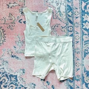 SKIMS Cotton Rib Set in Marble in S